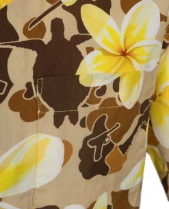Aloha Pua Honu Shirt Beach Tan