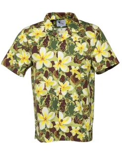 Aloha Pua Honu Shirt Jungle Green