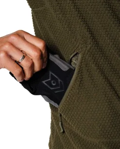 Alpha Tactical Jacket Grid Fleece Olive Green
