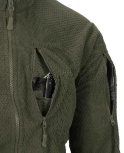 Alpha Tactical Jacket Grid Fleece Olive Green