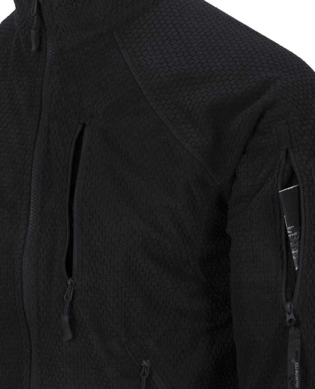 Alpha Tactical Jacket Grid Fleece Black Schwarz