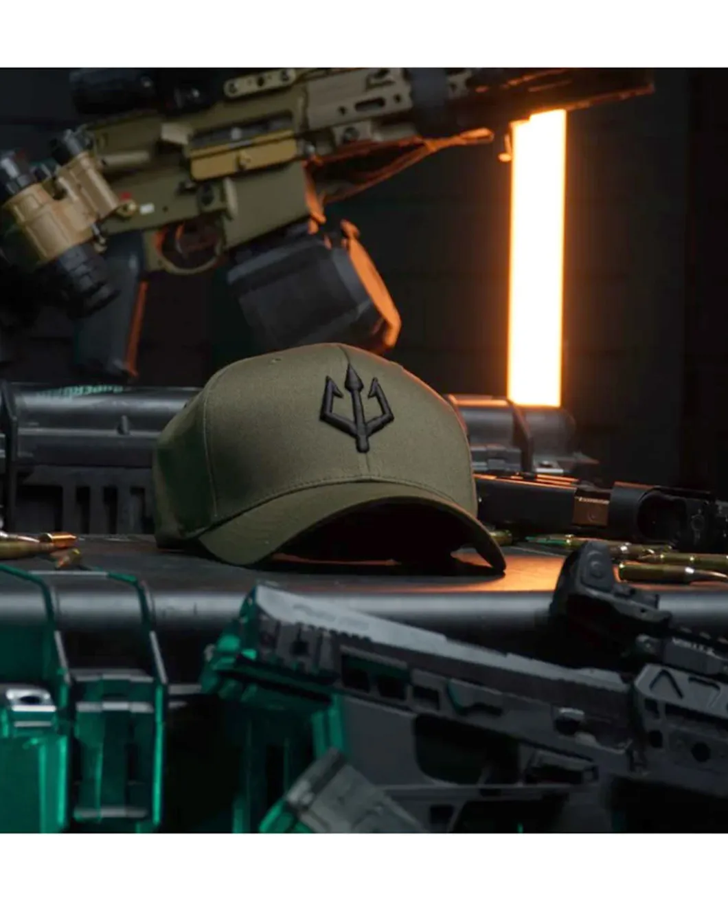 Black Trident Team Cap - S/M Ranger Green