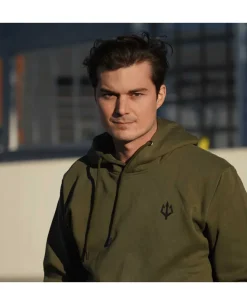 Black Trident Team Hoodie - Maroon Rot