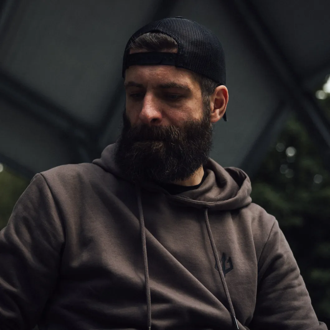 Black Trident Team Hoodie - Mas Grey Grau