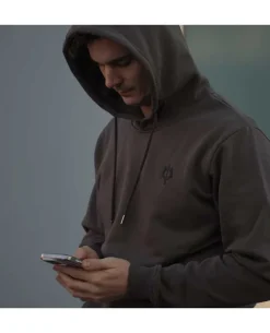 Black Trident Team Hoodie - Mas Grey Grau