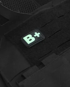 Blutgruppe PVC Patch AB- GITD Nachleuchtend