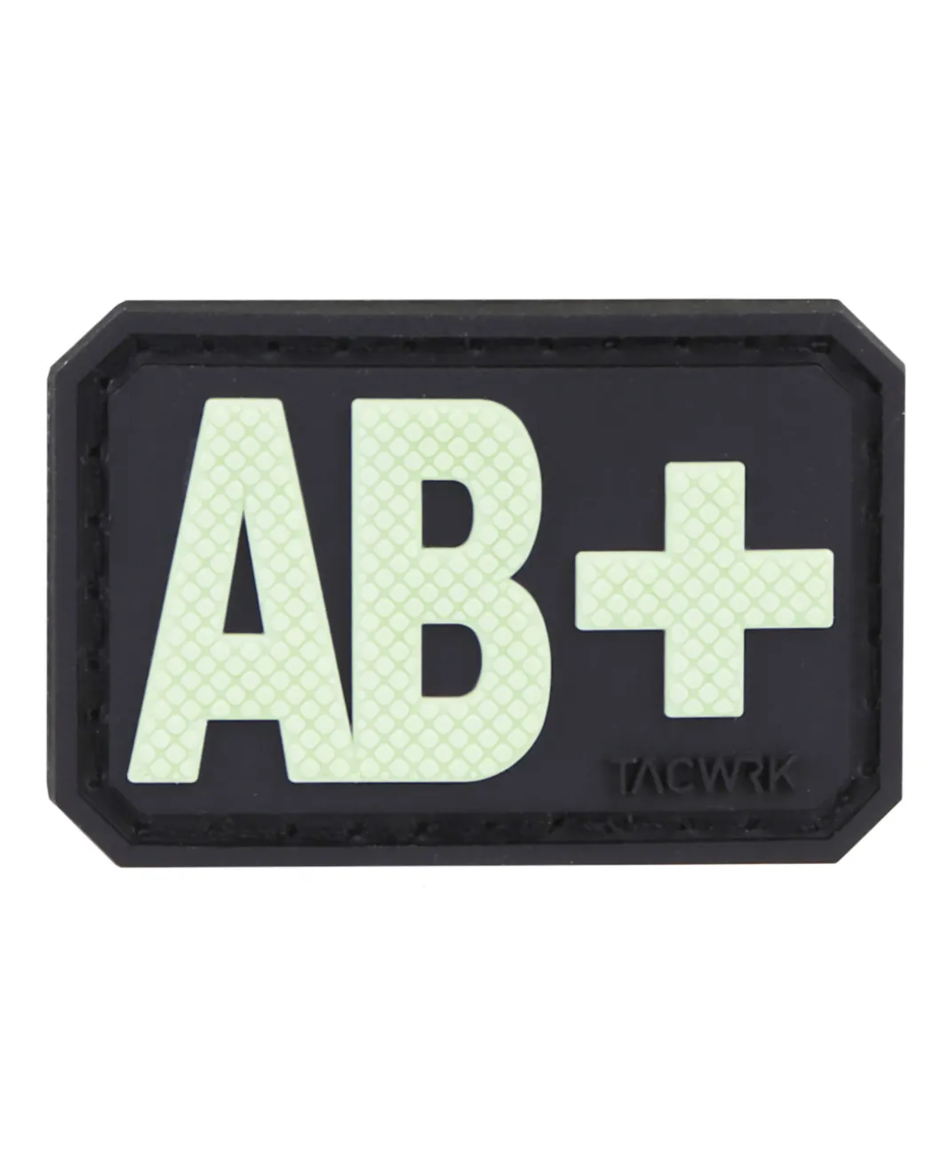 Blutgruppe PVC Patch AB+ GITD Nachleuchtend