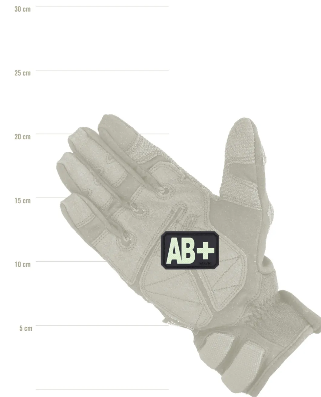 Blutgruppe PVC Patch AB+ GITD Nachleuchtend