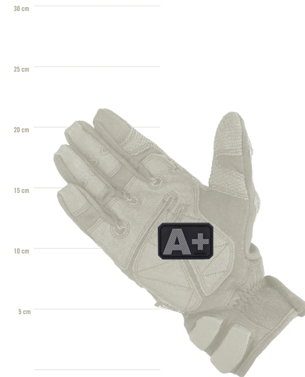 Blutgruppe PVC Patch A+ Grau