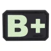 Blutgruppe PVC Patch B+ GITD Nachleuchtend