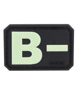 Blutgruppe PVC Patch B- GITD Nachleuchtend