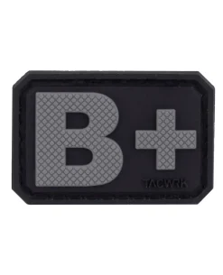 Blutgruppe PVC Patch B+ Grau