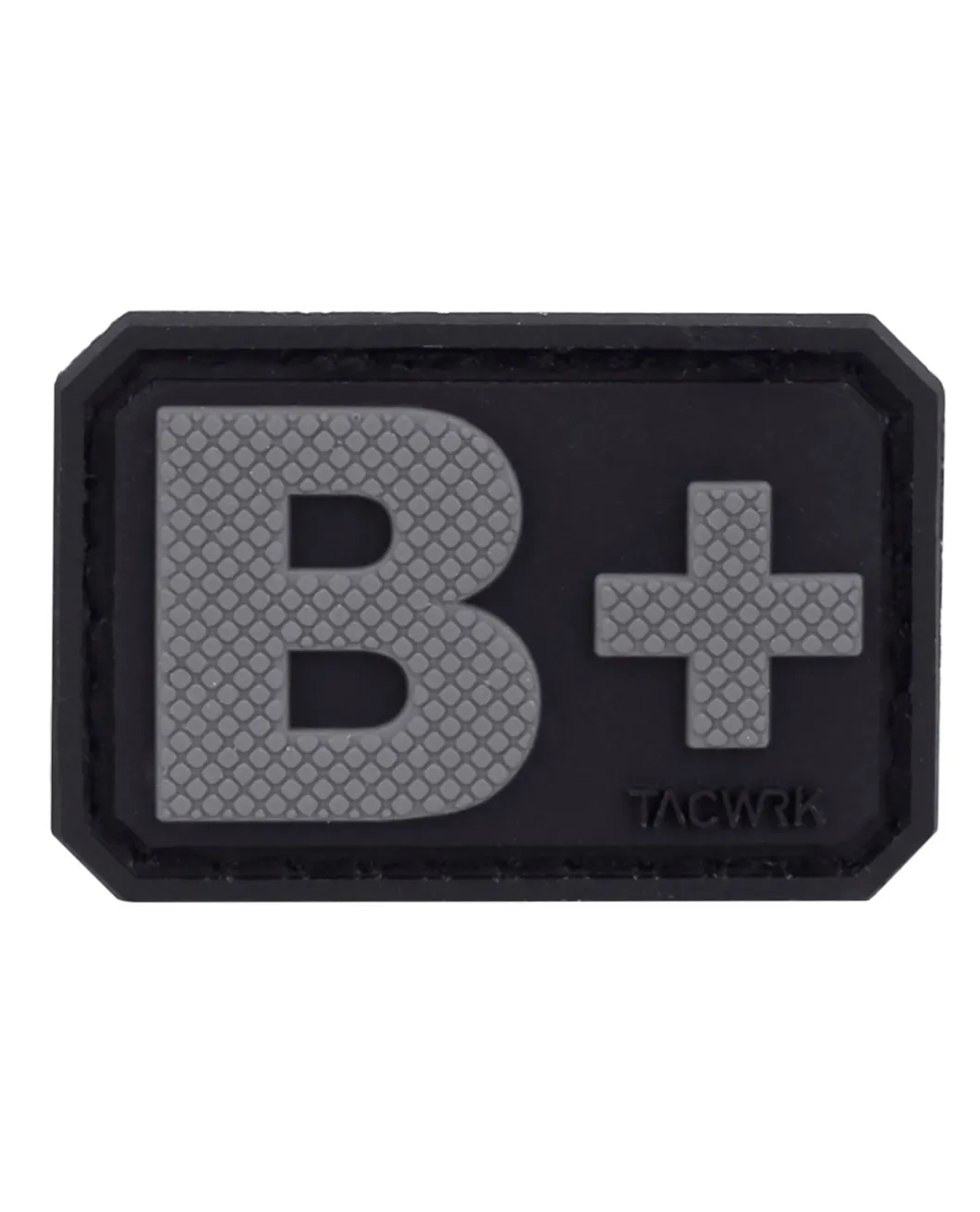 Blutgruppe PVC Patch B+ Grau