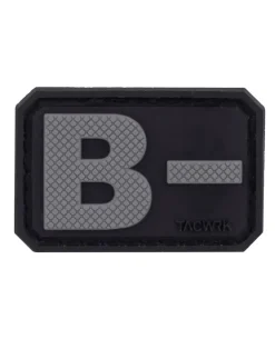 Blutgruppe PVC Patch B- Grau