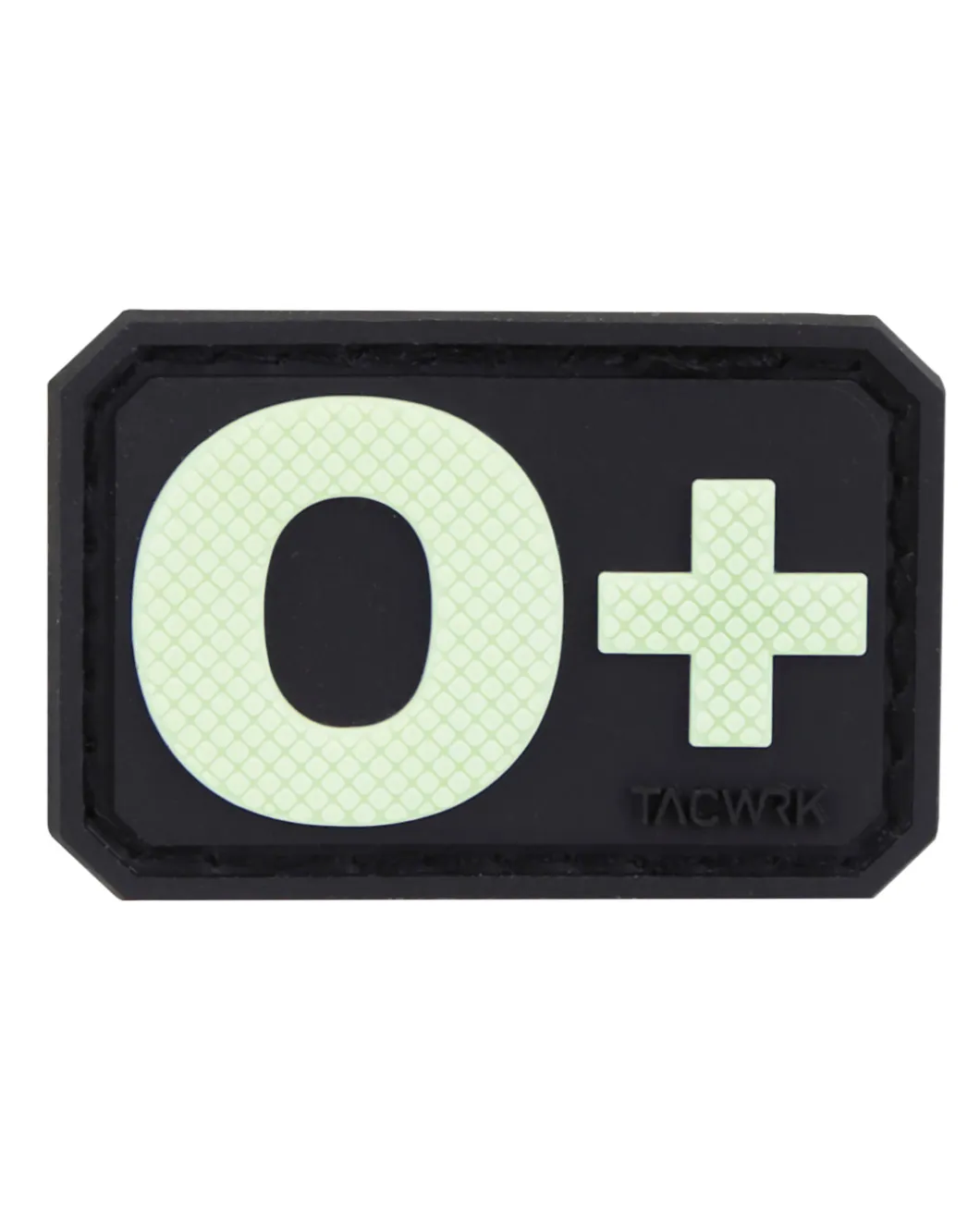 Blutgruppe PVC Patch 0+ GITD Nachleuchtend
