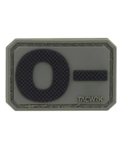 Blutgruppe PVC Patch 0- Oliv