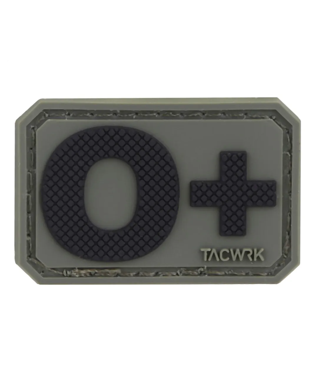 Blutgruppe PVC Patch 0+ Oliv