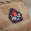 Bushcraft Patch Schwarz / Rot