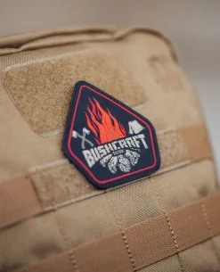 Bushcraft Patch Schwarz / Rot