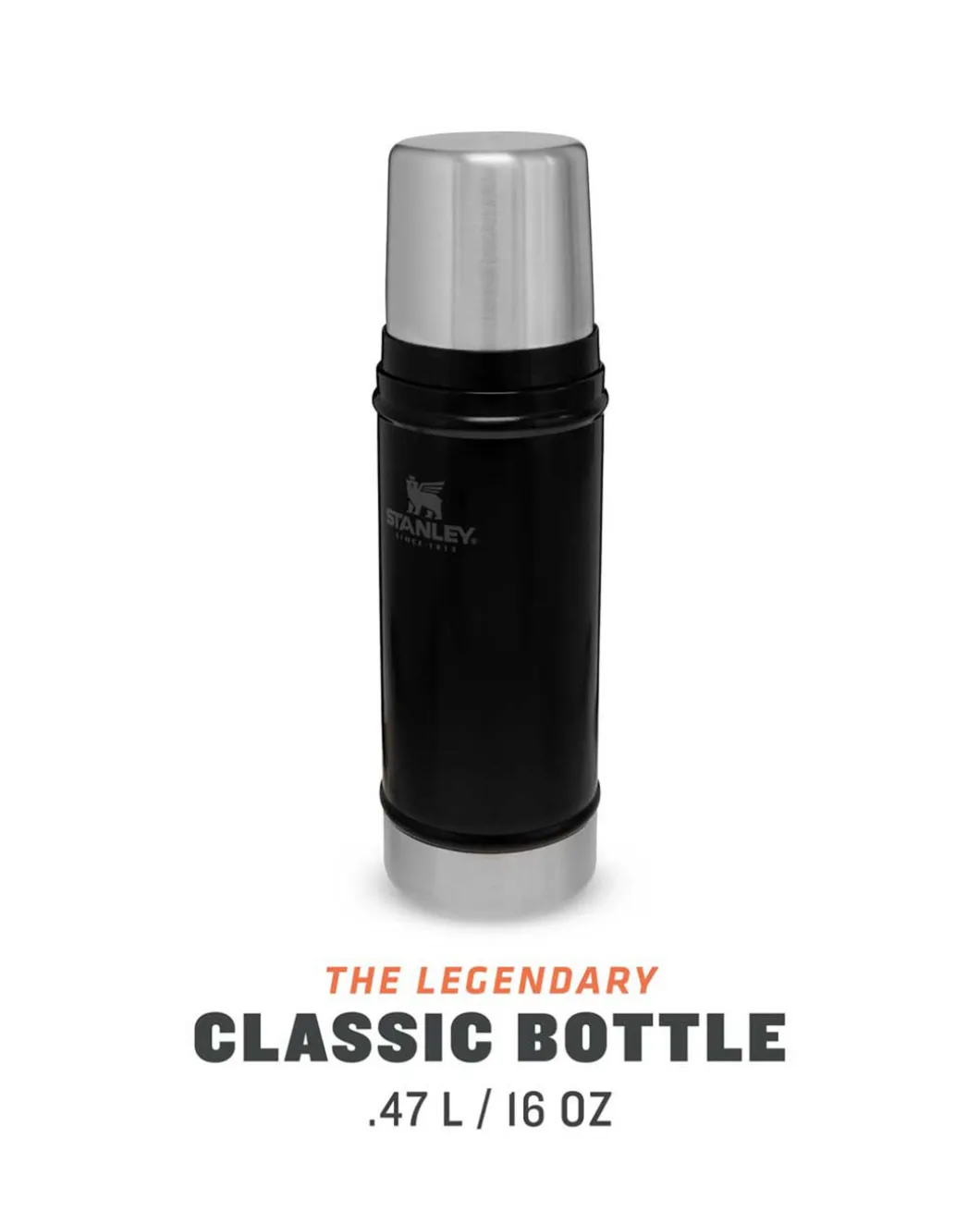 Classic Vacuum Bottle 0.47l Matt Schwarz