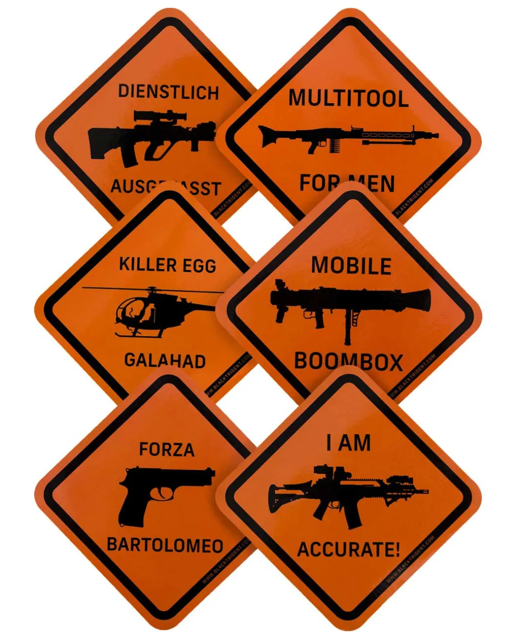 Danger Zone Sticker Six Pack 2