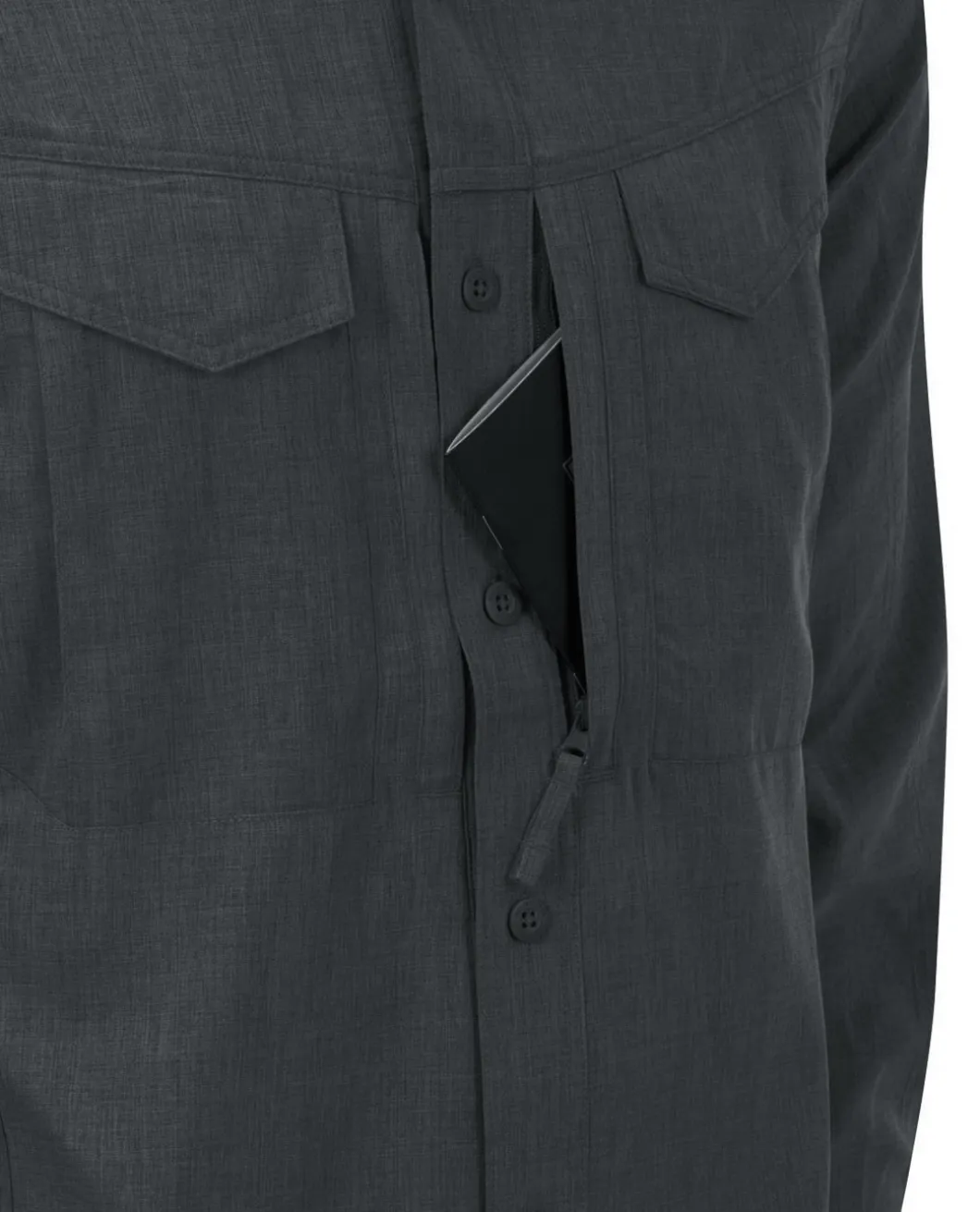 Defender Mk2 Gentleman Shirt Melange Black-Grey