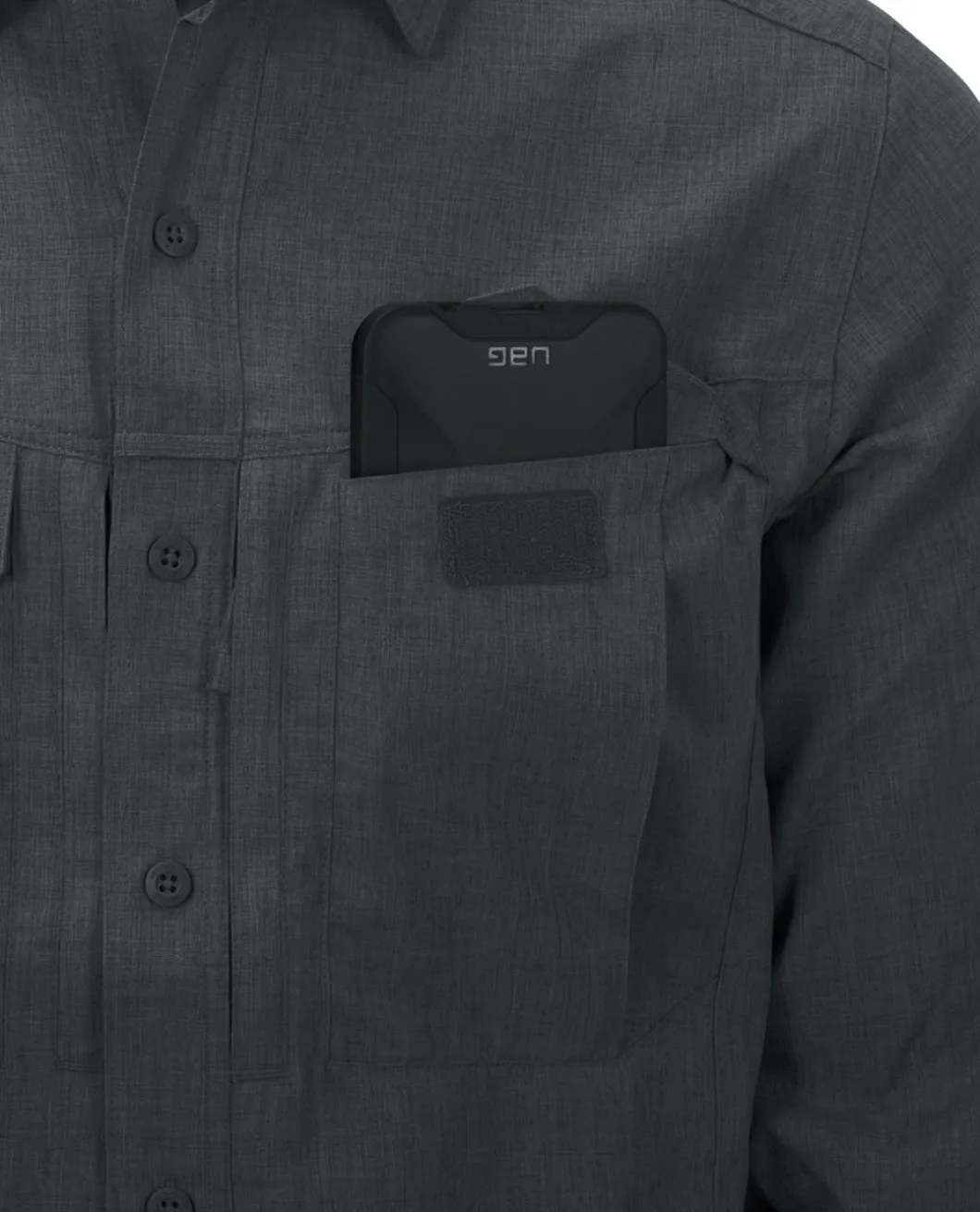 Defender Mk2 Gentleman Shirt Melange Black-Grey