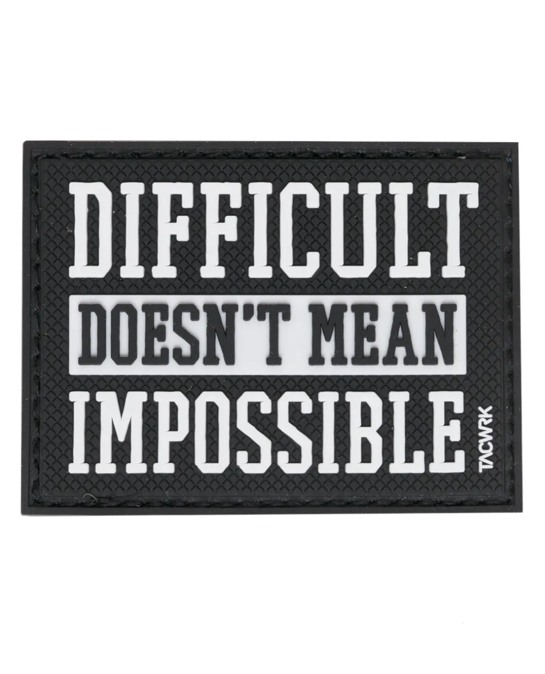 Difficult Impossible Patch Black Schwarz
