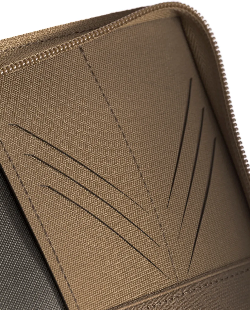 Dokumentenmappe A6 mit Reißverschluss Coyote Brown