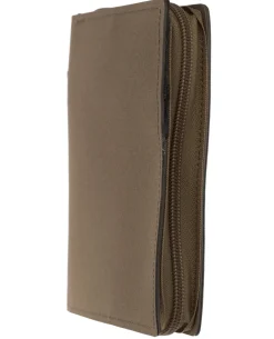 Dokumentenmappe A6 mit Reißverschluss Coyote Brown