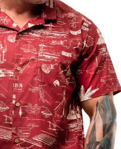Field Manual Camp Shirt 2024 Burgundy