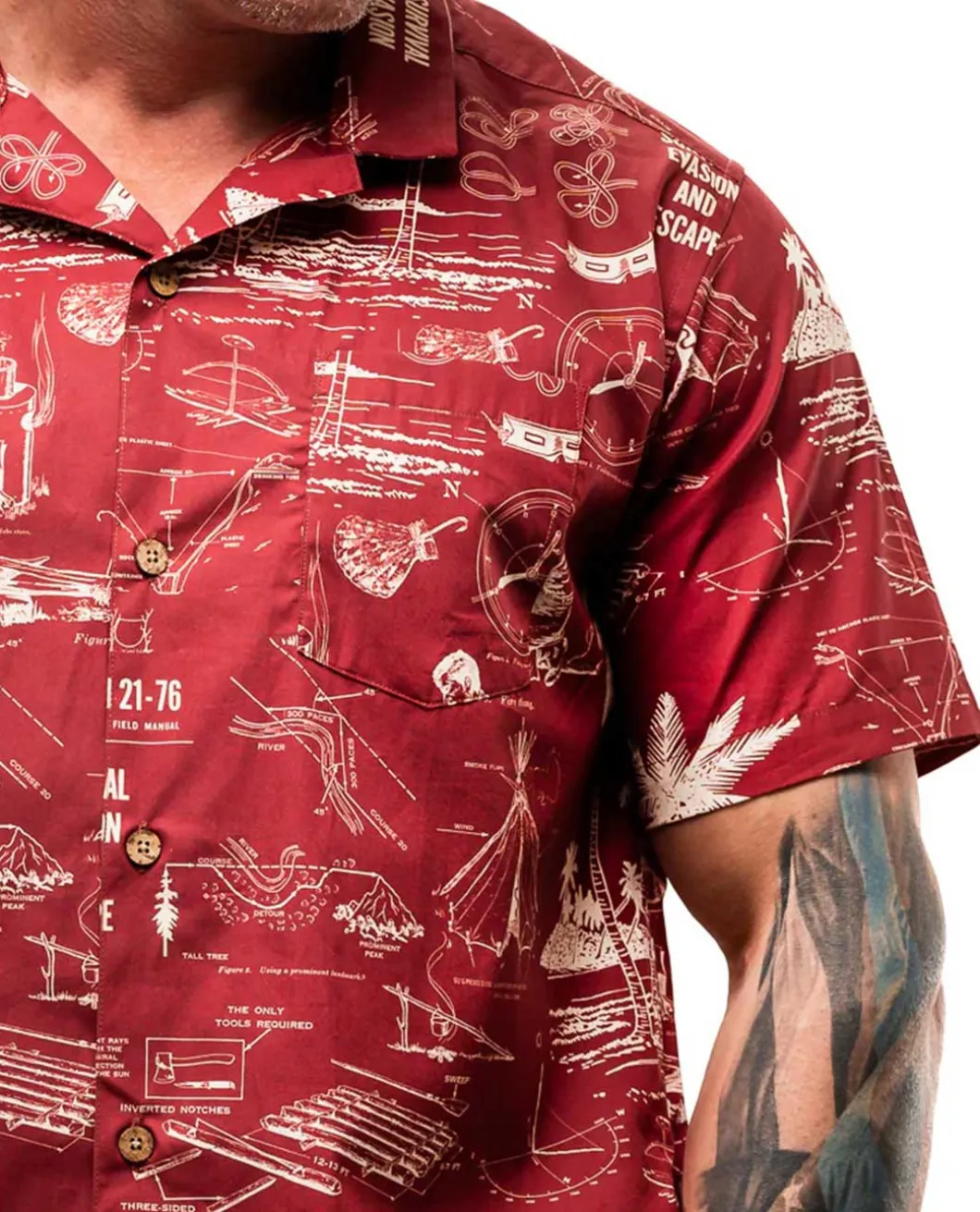 Field Manual Camp Shirt 2024 Burgundy