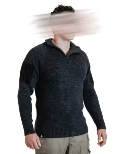 Finnmark Half Zip Sweater Dark Grey