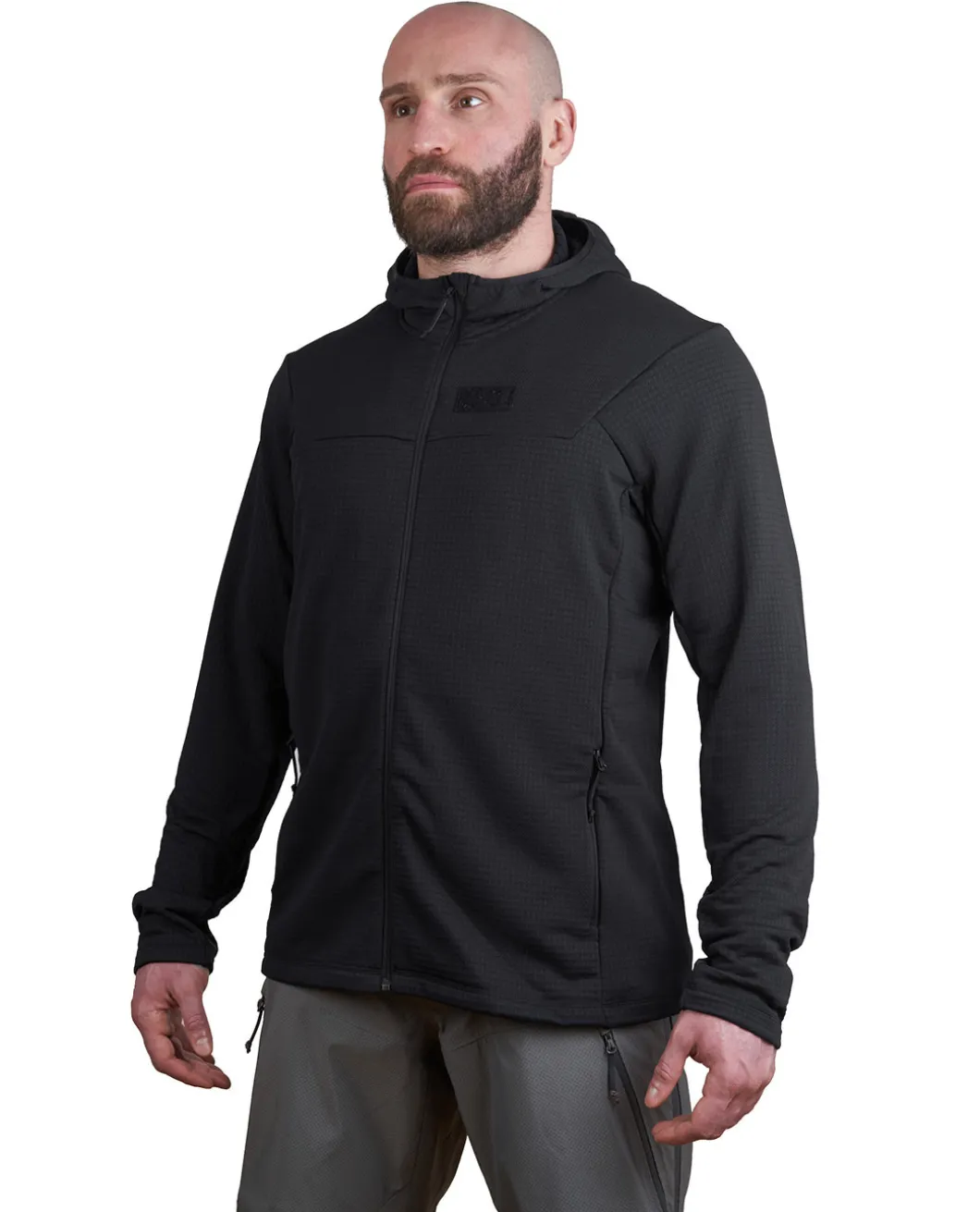Fleece Hoody ES Black Schwarz