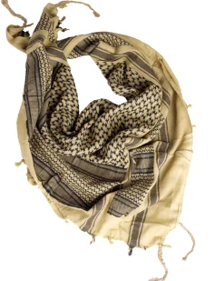 Halstuch Shemagh Khaki/Schwarz