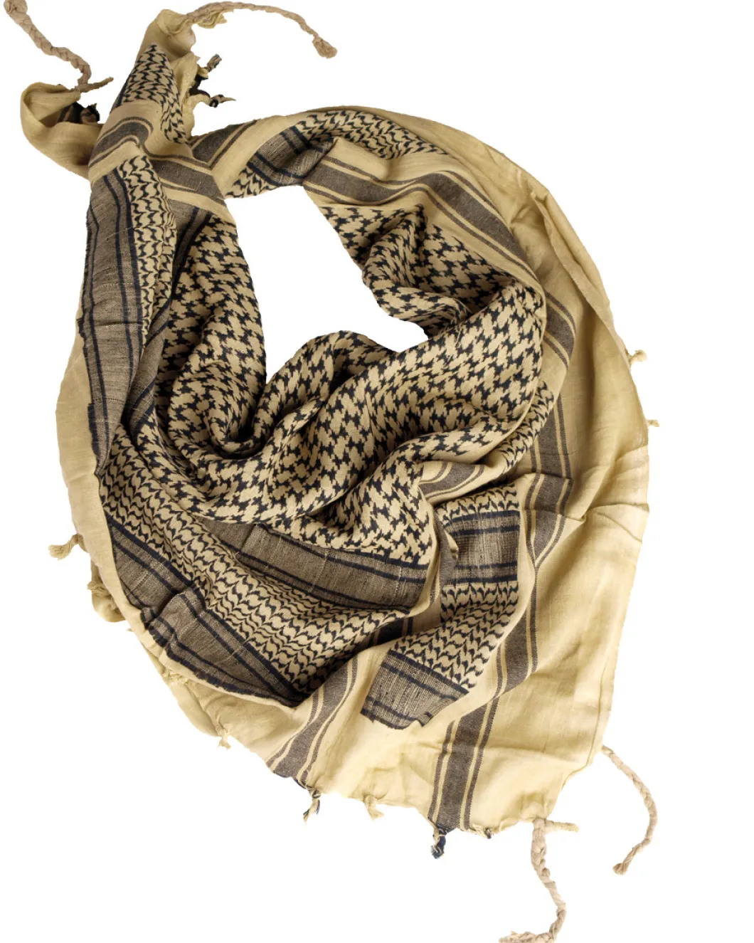 Halstuch Shemagh Khaki/Schwarz