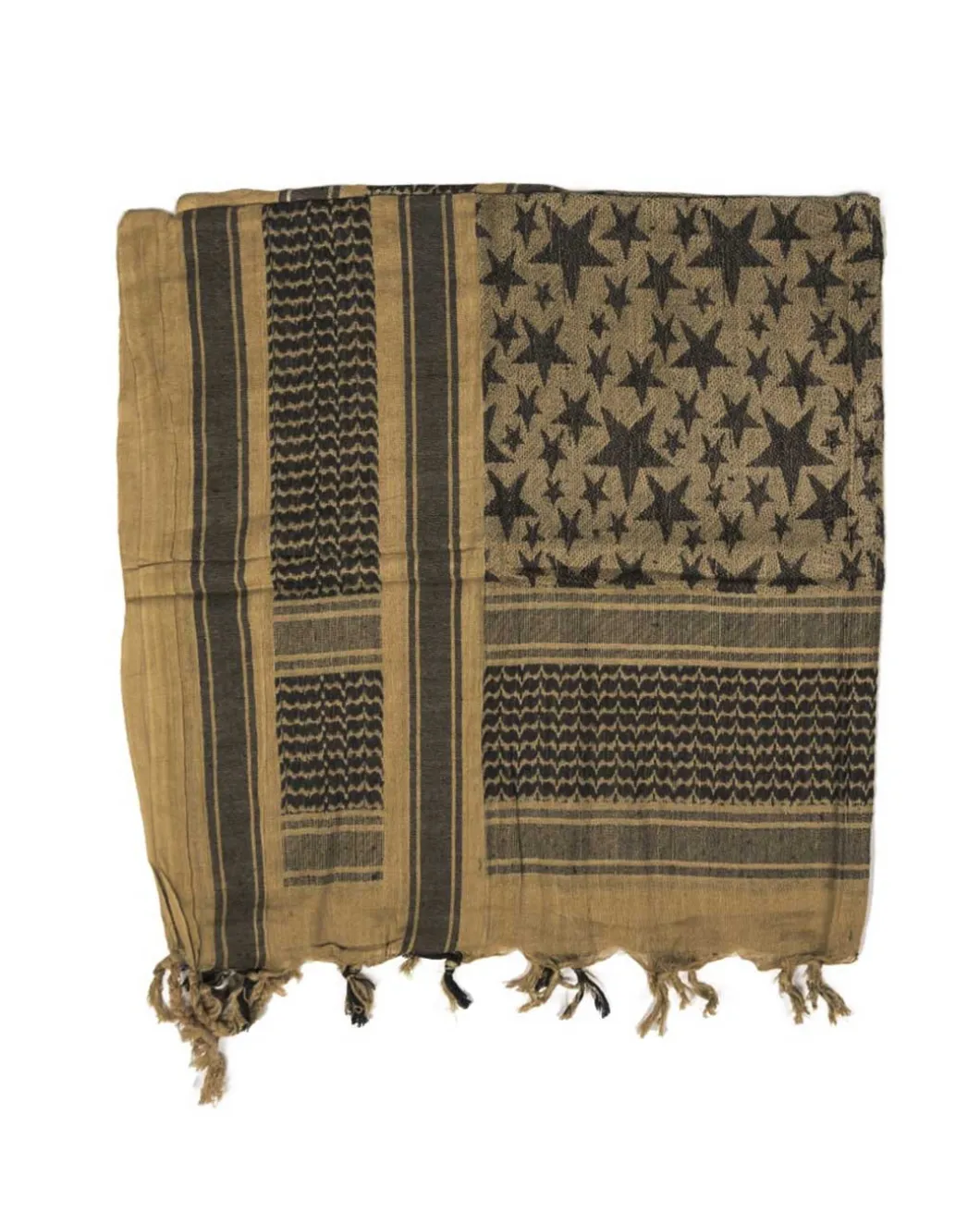 Halstuch Shemagh Stars Coyote / Schwarz