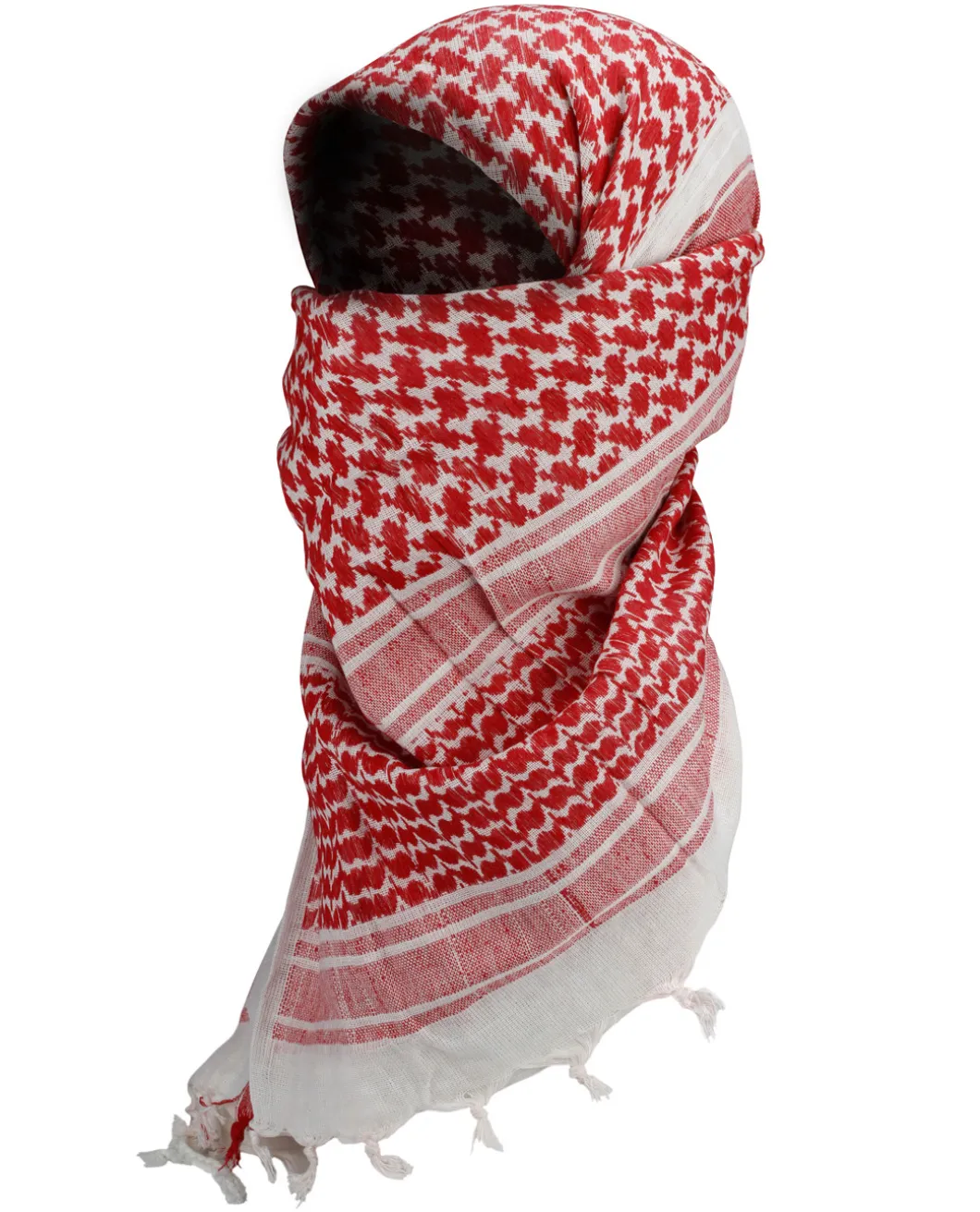 Halstuch Shemagh Weiß/Rot