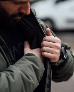 Heavy Insulation Hoody Olive Green