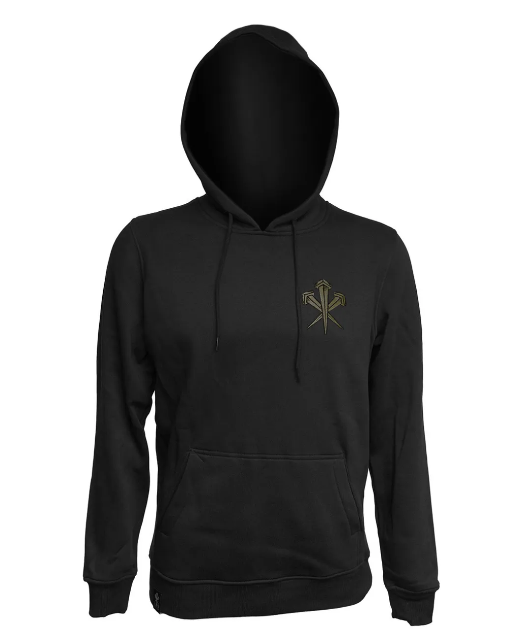 Hoodie Black Logo Nails Ranger Green