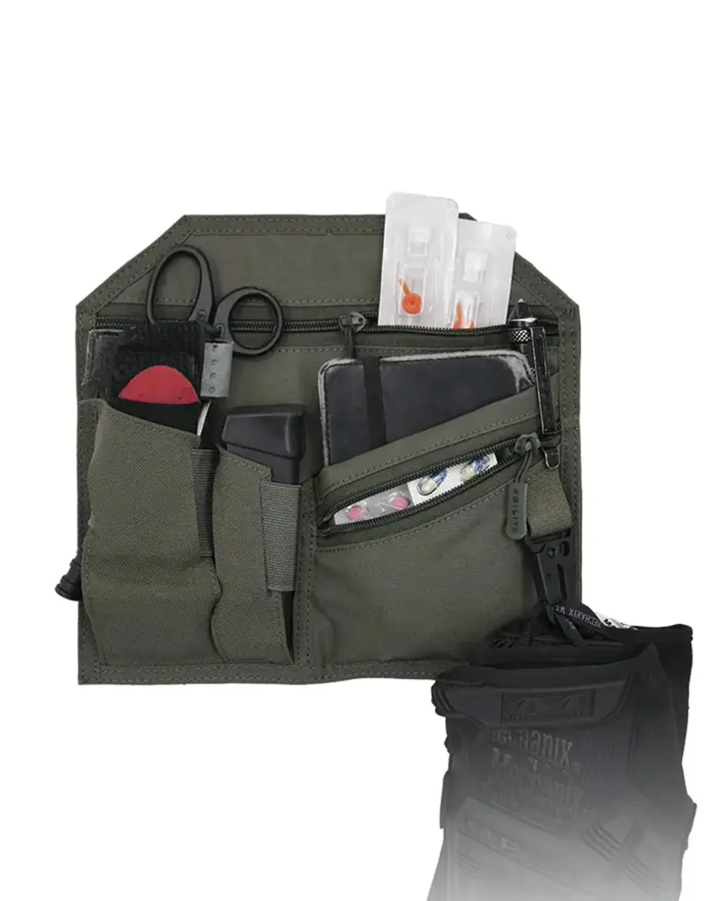 Hook Backed EDC Organizer Panel Black Schwarz
