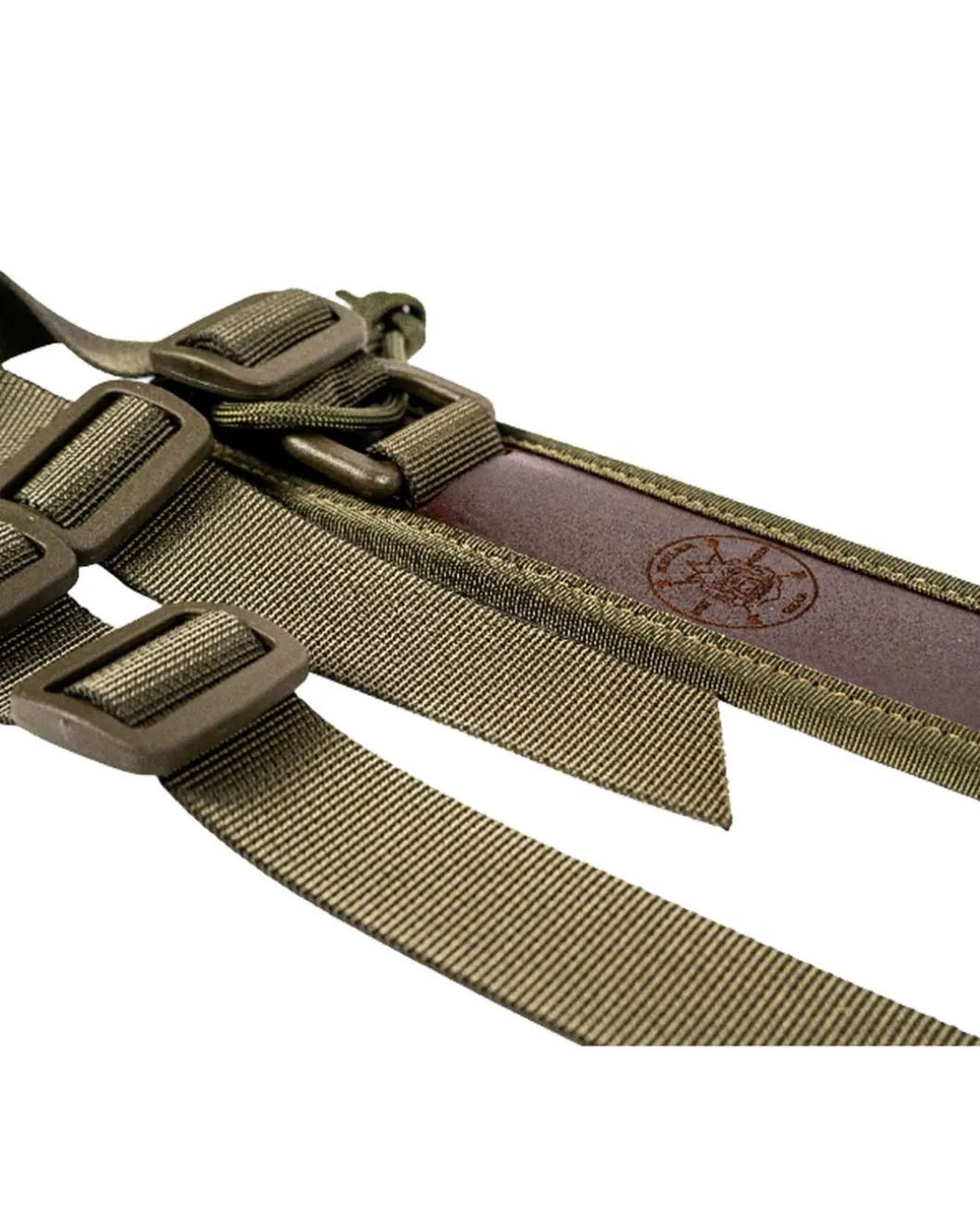 Jagdlicher Trageriemen GEN III Dunkelbraun / Oliv