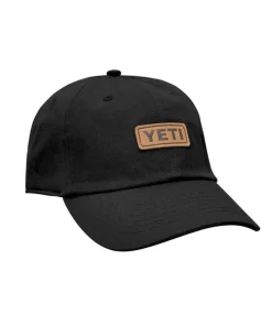 Leather Logo Badge Cap Black Schwarz