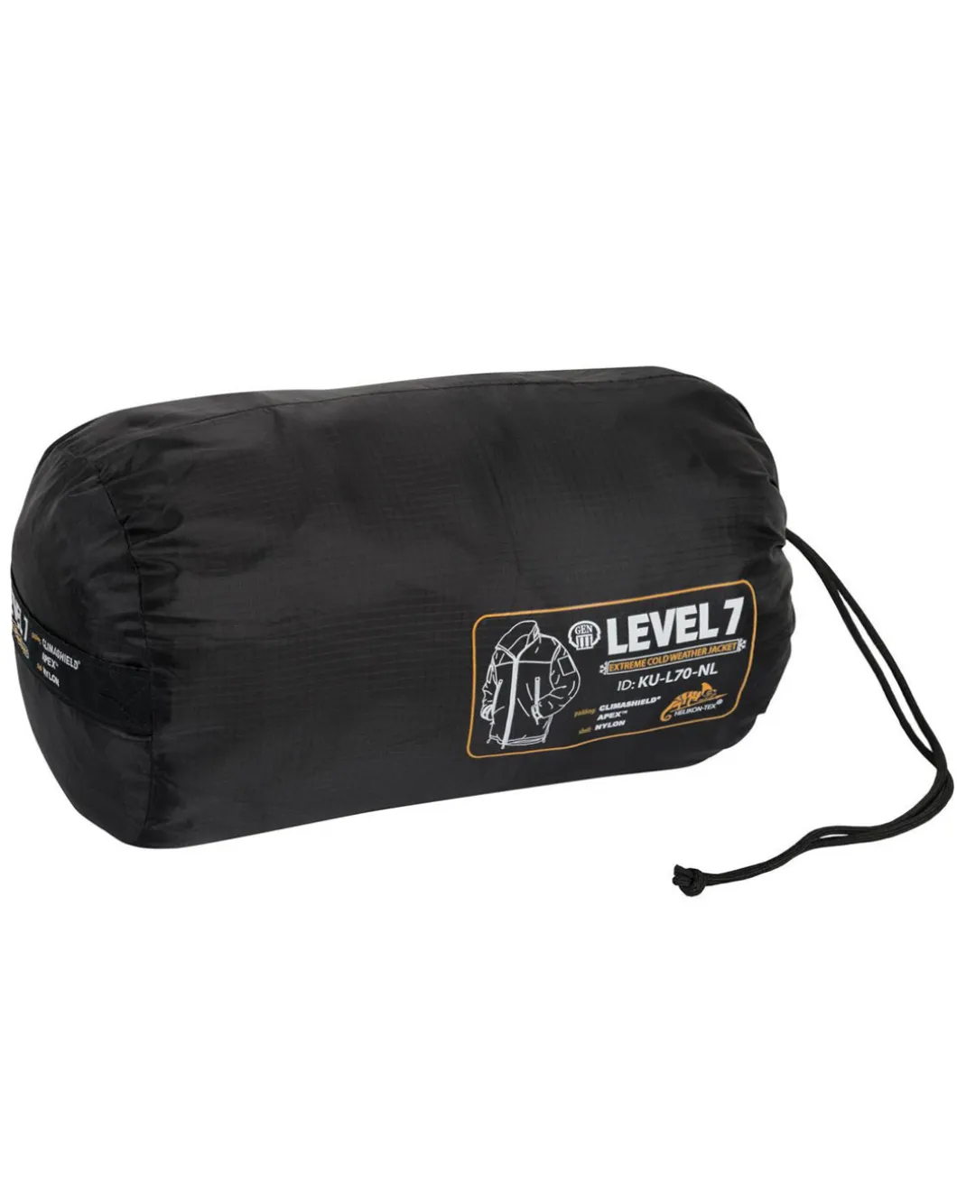 LEVEL 7 Lightweight Winter Jacket Climashield Black Schwarz
