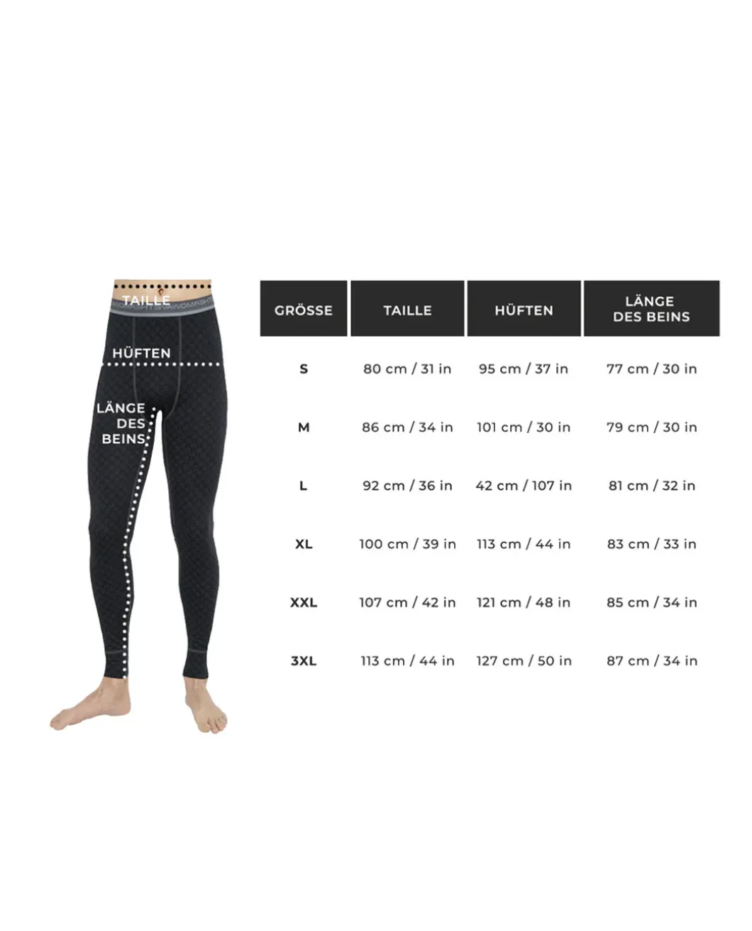 Merino ARCTIC Long Pants Men Black Schwarz