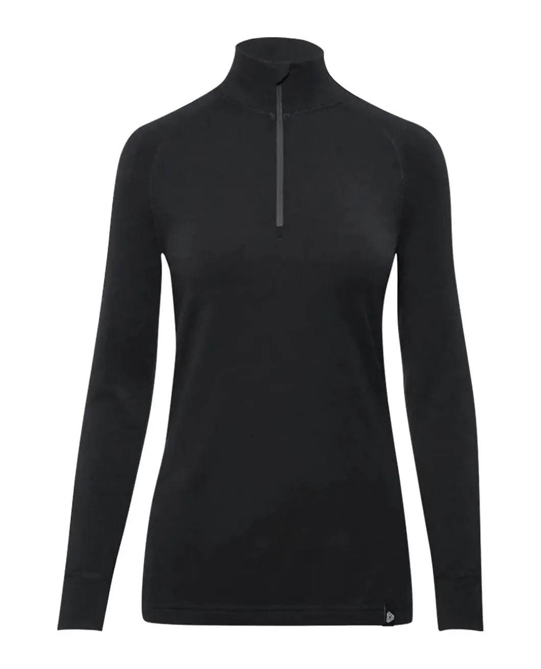 Merino ARCTIC Long Sleeve Shirt 1/2 Zip Women Black Schwarz