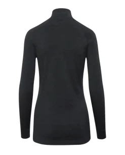 Merino ARCTIC Long Sleeve Shirt 1/2 Zip Women Black Schwarz