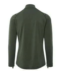 Merino ARCTIC Long Sleeve Shirt 1/2 Zip Men Forest Green Oliv