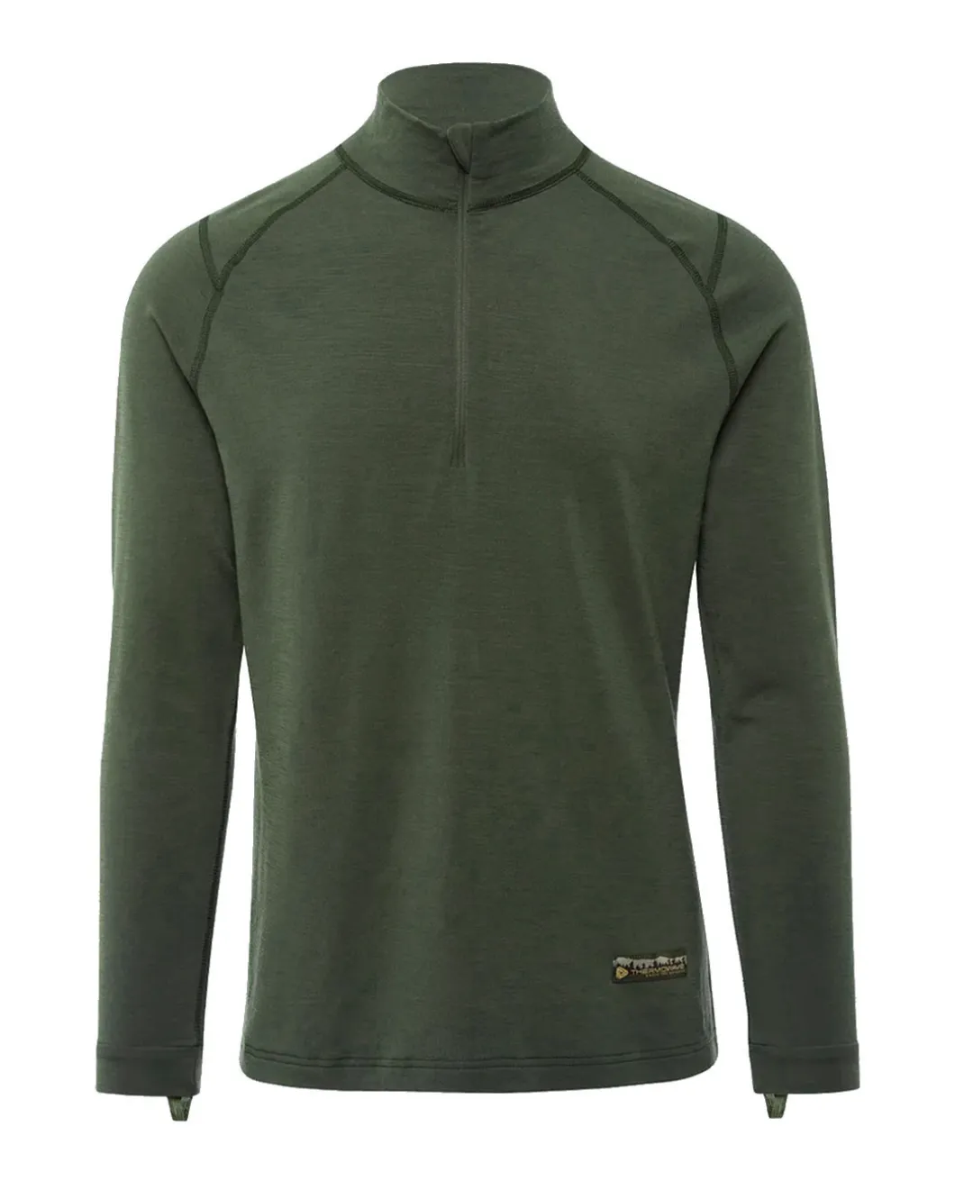 Merino ARCTIC Long Sleeve Shirt 1/2 Zip Men Forest Green Oliv