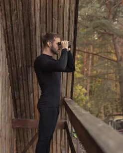 Merino ARCTIC Long Sleeve Shirt Men Black Schwarz